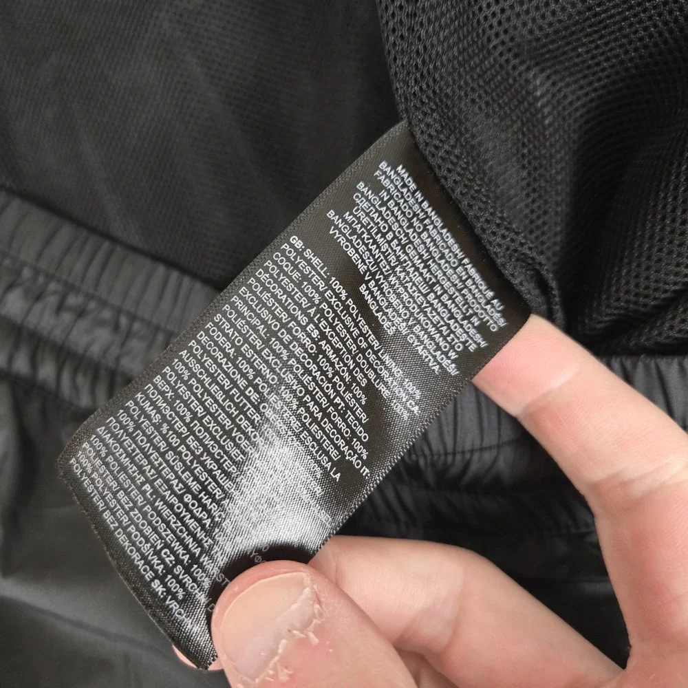 The North Face Hydrenaline Pants 2000 Mems 2XL Black Windwall Drawstring Tapered